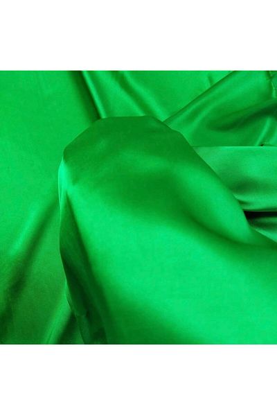 Kumaş Parça Satin Viscose in Green Color (Width 120 cm X Length 90 cm)