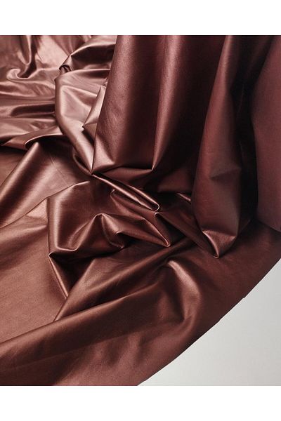 Kumaş Parça Red Brown Interstitial Color Foil Plated Jersey Width: 145