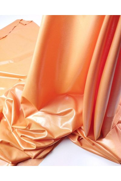 Kumaş Parça Shiny Foil Jersey in Pastel Orange Color (Width 140 cm X Length 70 cm)