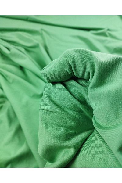 Kumaş Parça Single Jersey Combed Cotton in Green Color (Width 160 cm X Length 140 cm)