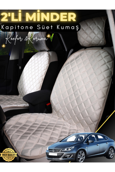 stiloto وسادة مقعد سيارة من جلد الغزال مكونة من قطعتين متوافقة مع أوبل أسترا ...