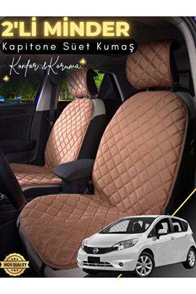 stiloto وسادة مقعد سيارة من جلد الغزال مكونة من قطعتين متوافقة مع نيسان نوت |...