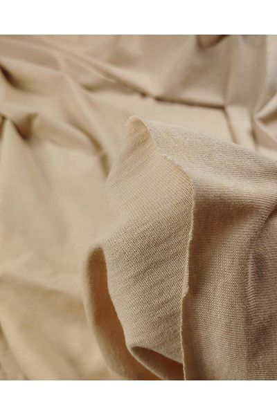 Kumaş Parça Single Jersey Combed Cotton in Cream Beige Color (Width 135 cm X Length 130 cm)