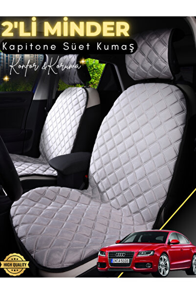 stiloto وسادة مقعد سيارة من جلد الغزال مكونة من قطعتين متوافقة مع سيارة أودي ...