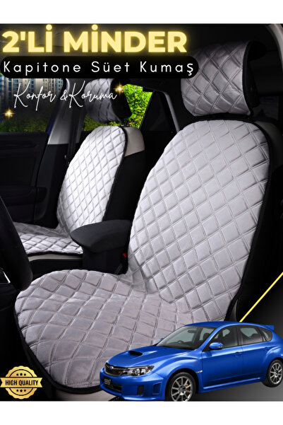 stiloto وسادة مقعد سيارة من جلد الغزال متوافقة مع سوبارو إمبريزا مكونة من قطع...