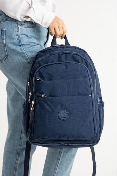 Baginn Unisex School Bag Clinker Fabric Backpack Multi-Pocket Lightweight Rainproof 42*30 cm