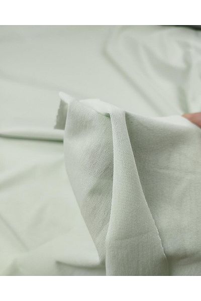 Kumaş Parça Single Jersey Combed Cotton in Mint Green Width: 145