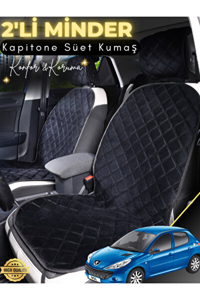 stiloto وسادة مقعد سيارة من جلد الغزال مكونة من قطعتين متوافقة مع بيجو 206 | ...