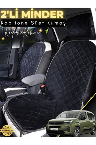 stiloto وسادة مقعد سيارة من جلد الغزال مكونة من قطعتين متوافقة مع أوبل كومبو ...