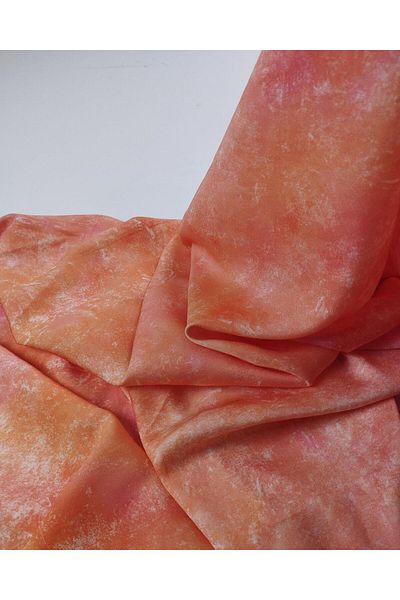 Kumaş Parça Thin Satin in Ecru Pink Salmon Colors (Width 140 cm X Length 95 cm)