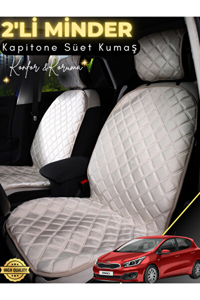 stiloto وسادة مقعد سيارة من جلد الغزال مكونة من قطعتين متوافقة مع كيا سيد |  ...