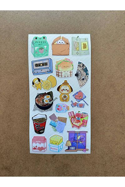 hdsticker Σετ αυτοκόλλητων 108 τμχ Kawaii Cute - Πολύχρωμο σετ αυτοκόλλητων για περιοδικό σφαίρας, σημειωματάριο, στολίδι για φορητό υπολογιστή
