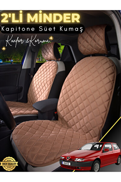 stiloto وسادة مقعد سيارة من جلد الغزال مكونة من قطعتين متوافقة مع ألفا روميو ...