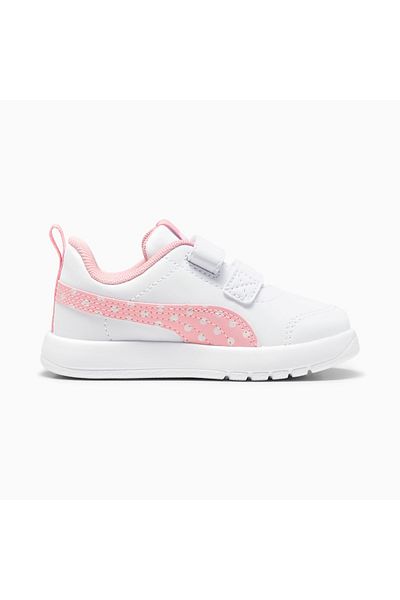 Puma Pantofi casual pentru copii alb-roz Courtflex V3 Dotty V Inf 398759-05