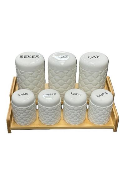 ForWhat 7Pcs Style Spice Rack Set with Stand for Bureau Home Office Kitchen