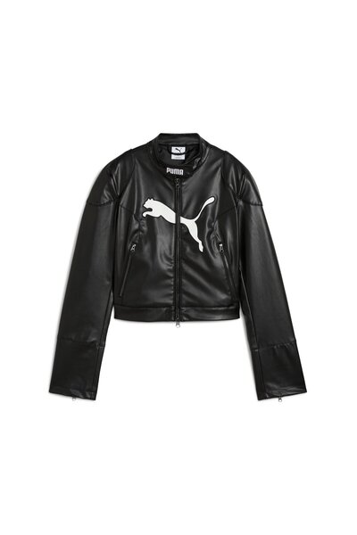 Puma Pleather Racer Jacket Kadın Yetişkin Ceket