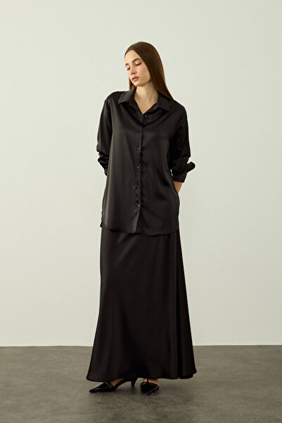 TEREZIE هانا تنورة ساتان فولانلي