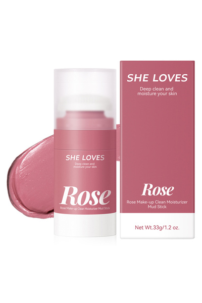 SHELOVES Rose Makeup Clean Moisturizer Mud Stick Deep Cleansing Mild Refreshi...