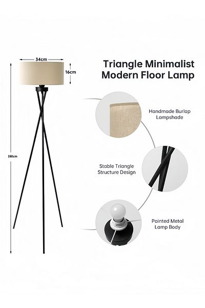 Sheinhome Floor Lamp Remote Control Dimmable Standing Lamp 12W, Suitable for Study, Bedroom, Living Room