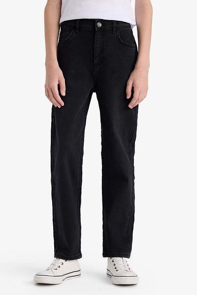 DeFacto Pantaloni de blugi pentru băiat, cu picioare drepte, cu croiala dreaptă F0454A825AU