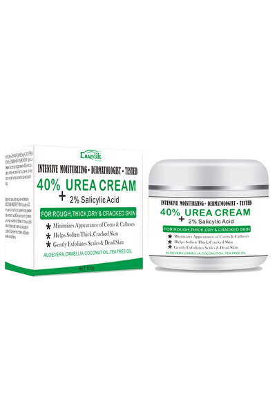 CRAZYLIFE كريم مقشر يحتوي على 40% يوريا و2% حمض الساليسيليك لعلاج جفاف وتشقق ...