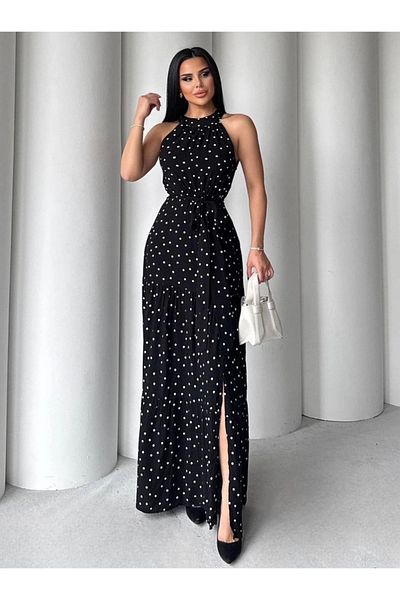 UGETTA Polka Dot Slit Dress N4233