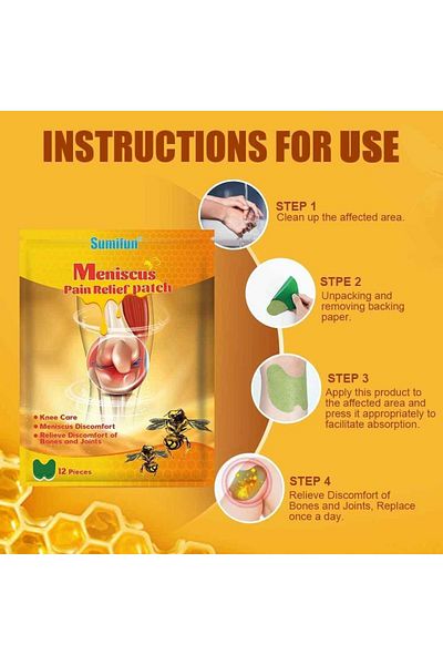 ffdsa Bee venom patch for relief of meniscus and knee joint pain, muscle pain, and synovitis