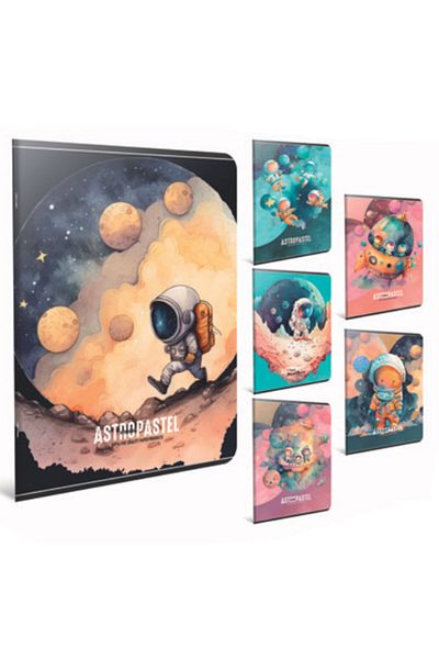 Gıpta Astro Pastel A4 60 Yp Lined Card.Kpk Stitched Notebook 7184
