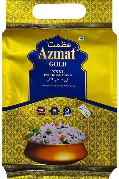 Azmat Gold Steam Basmati Rice XXXL - 1 kg Pack