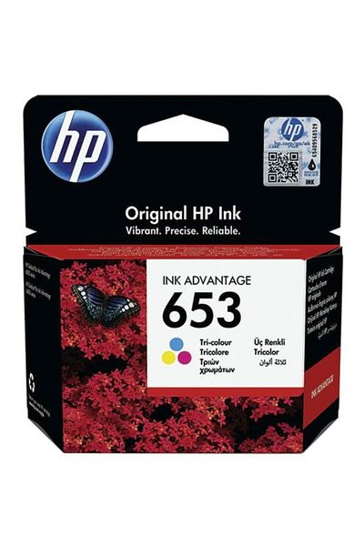 HP 653 Tri-Colour Original Ink Advantage Cartridge Multicolour
