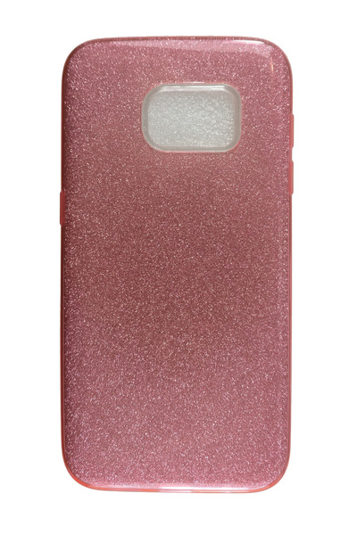OEM Carcasă compatibilă cu Samsung Galaxy S7 Edge, silicon cu sclipici, roz