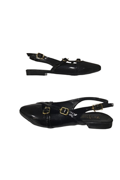 CEYLANLAR Balerini de damă Sandale negre-brevete Pantofi eleganti pentru acas...