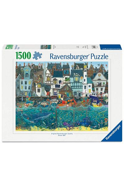 RAVENSBURGER - Port puzzle with rough sea 1500 pieces