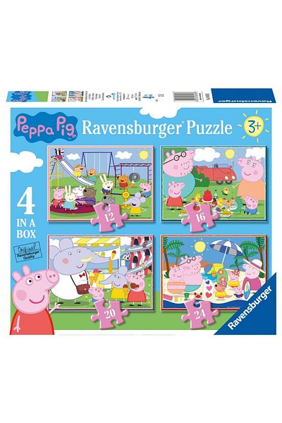 RAVENSBURGER - Peppa Pig puzzle 4 pieces in box 12 16 20 24 pieces