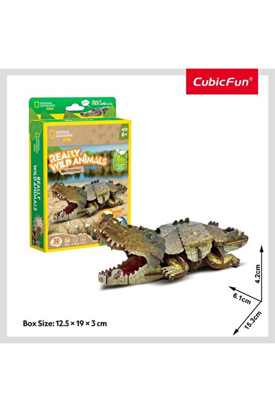 Cubic Fun - Wild Animals 3D Puzzle Crocodile 54 pieces
