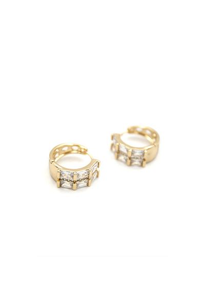 SepetBudur Jewelled Hoop Earrings - Gold