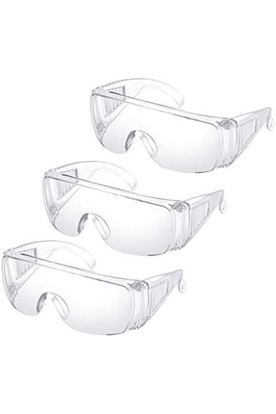TOPBATHY 3pcs Safety Protective Glasses Anti-saliva Sneeze Spittle Splash Goggles Transparent Anti-f
