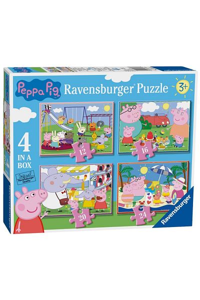 RAVENSBURGER - Peppa Pig puzzle 4 pieces in box 12 16 20 24 pieces