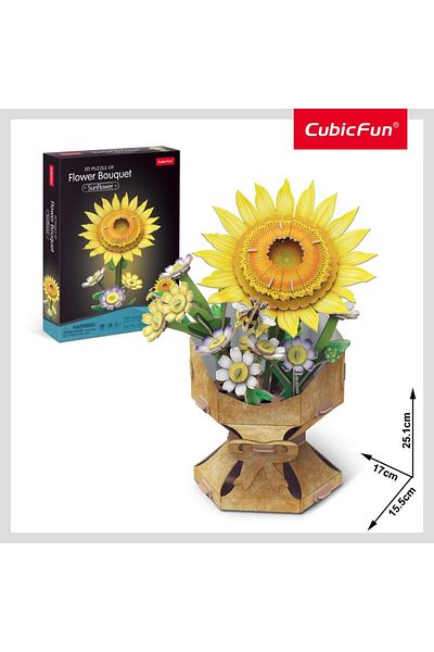Cubic Fun - Buchet de flori 3D Floarea Soarelui 102 piese