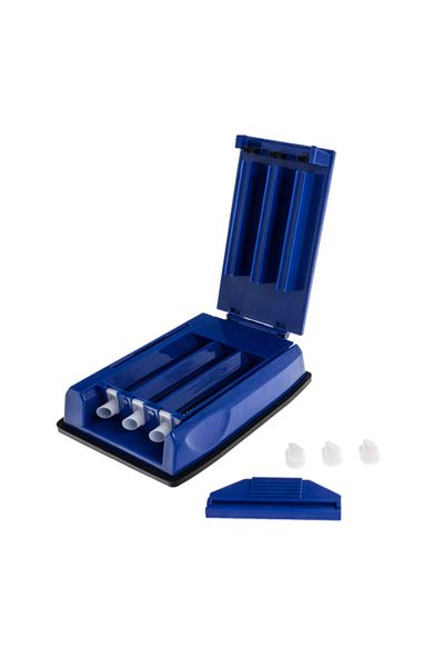 KlaussTech Manual Cigarette Maker, 3 Injectors, 2 Spare Nozzles, Blue