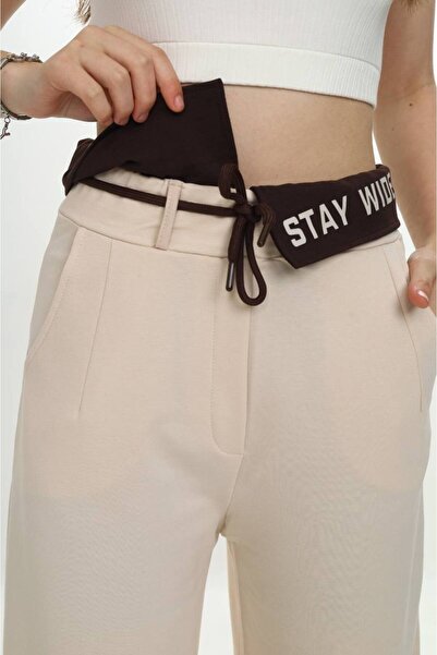 Asortix Κοριτσίστικο 2 νήματα γαρνιρισμένο 100% βαμβακερό αθλητικό παντελόνι-292