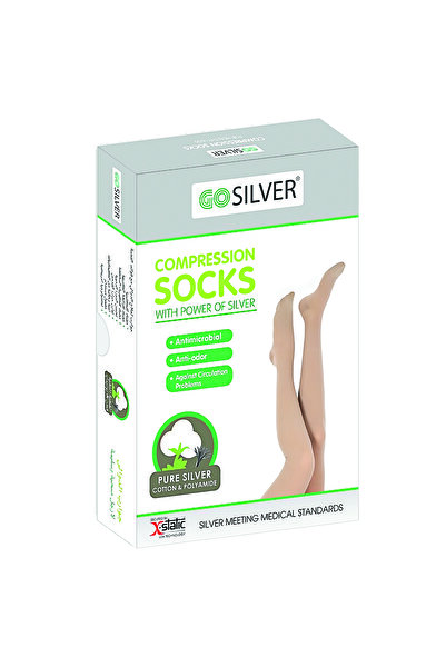 Gosilver جوارب جو سيلفر بانتي، جوارب ضغط (34-36 مم زئبقي)، قصيرة مفتوحة عند ا...