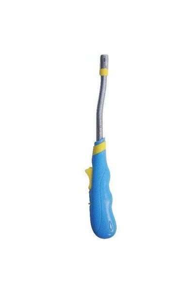 KlaussTech lighter for gas stove, Gas, Flexible head, Rechargeable, Compact design, Blue color