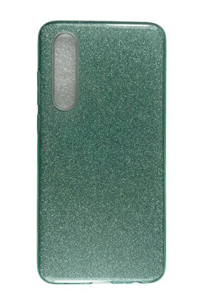 OEM Θήκη συμβατή με Huawei P30, Glitter Silicone, Πράσινο