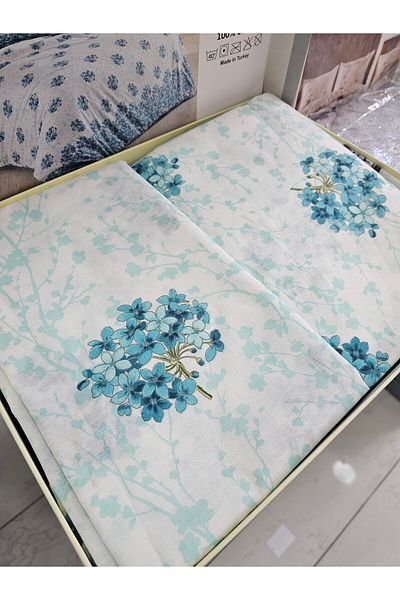 Weekend Home Cotton Double Personality Bedding Set Romantic Turquoise