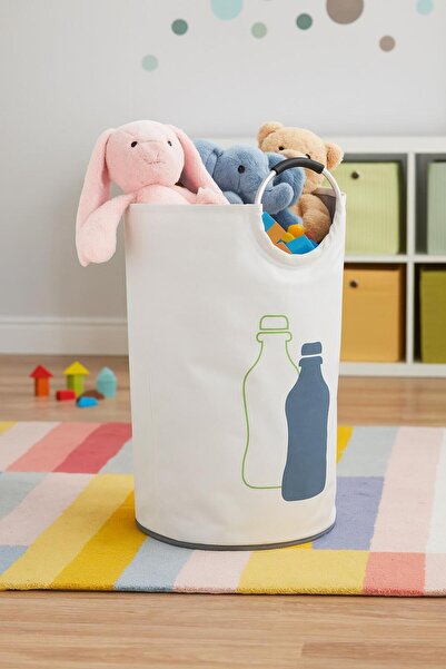 GBMOTION 69 Litre Modern Polyester Oyuncak & Geri Dönüşüm Sepeti – Alüminyum ...