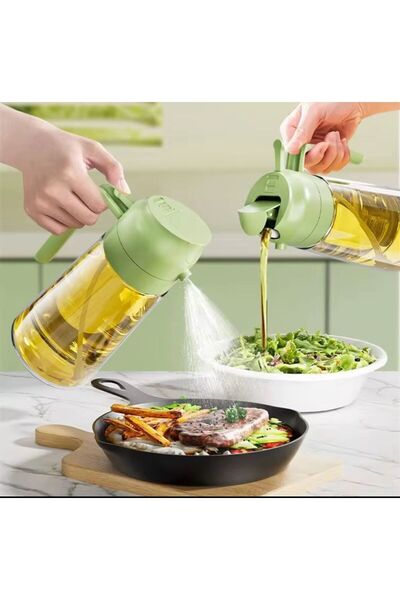 ELSA 2 Adet Cam Sprey-Fısfıs Yağdanlık Limon Sirke Sos Airfryer Püskürtmeli Püskürtücü Yağlık