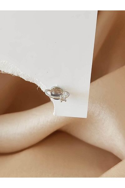 Eva Takı Store Planet Star Model Cartilage Tragus Helix Piercing Silver Color Earring