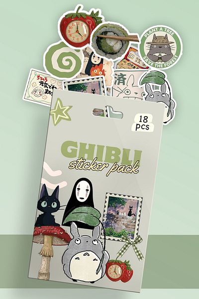 Planet Butik Ghibli Boxed Sticker Set of 18