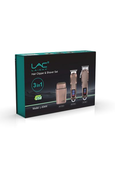 LAC LAICHY 3 in 1 Wet/Dry Mens Grooming Kit,USB Rechargeable Hair Clipper&Shaver Set